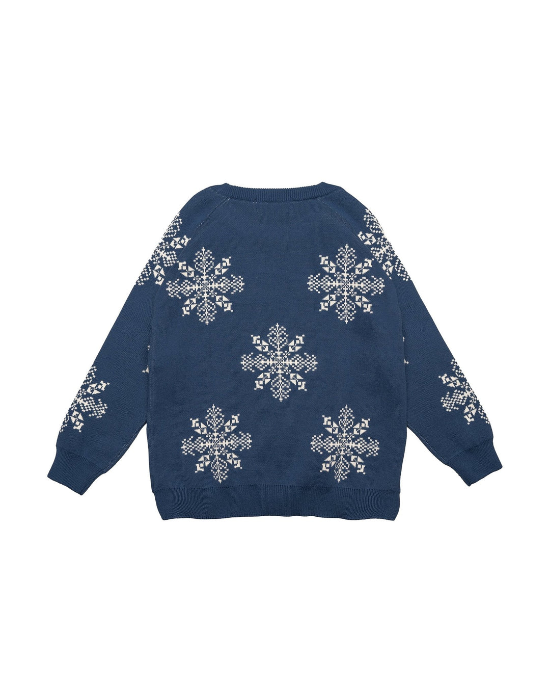 Hanevild Snowflake Genser - Ensign Blue for barn - Brobrobrille
