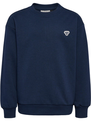 Hummel JR Loose Genser Bee – Dress Blues for barn - Brobrobrille