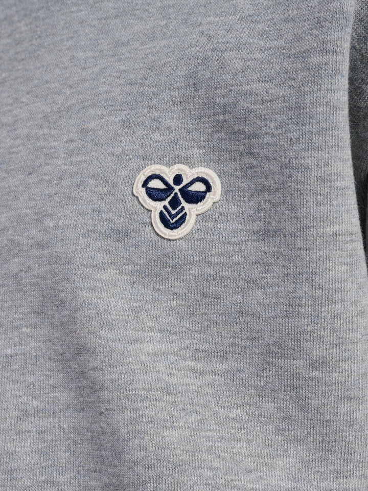Hummel JR Loose Genser Bee – Grey Melange for barn - Brobrobrille