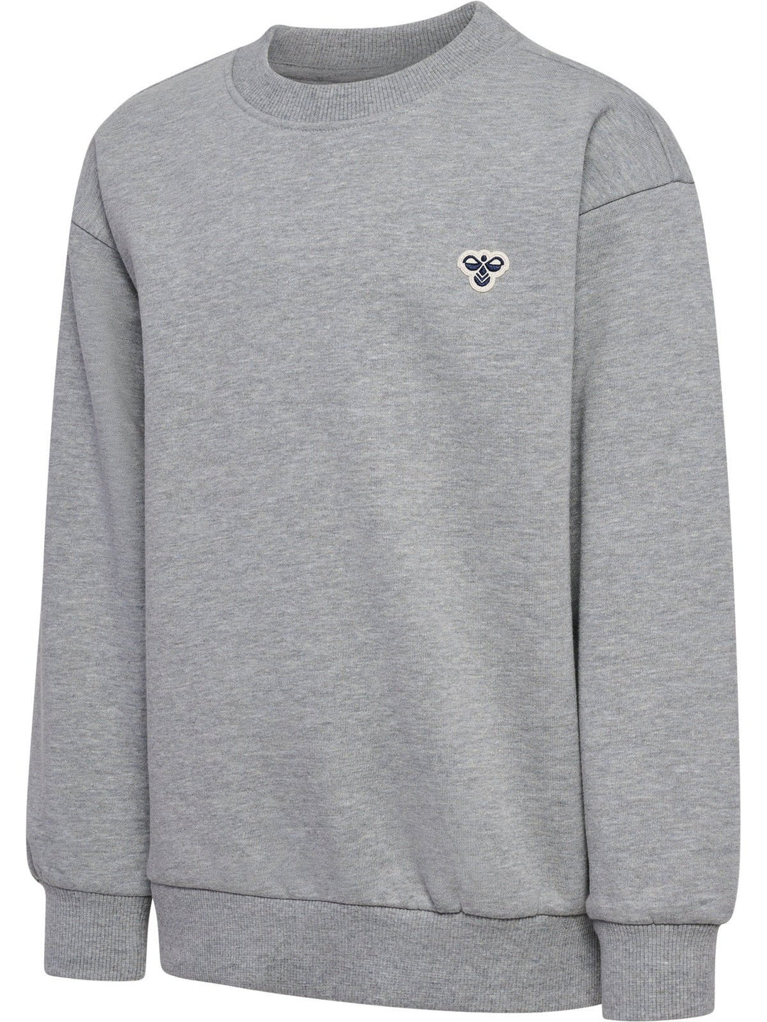 Hummel JR Loose Genser Bee – Grey Melange for barn - Brobrobrille