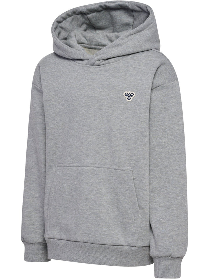 Hummel JR Loose Hettegenser Bee – Grey Melange for barn - Brobrobrille