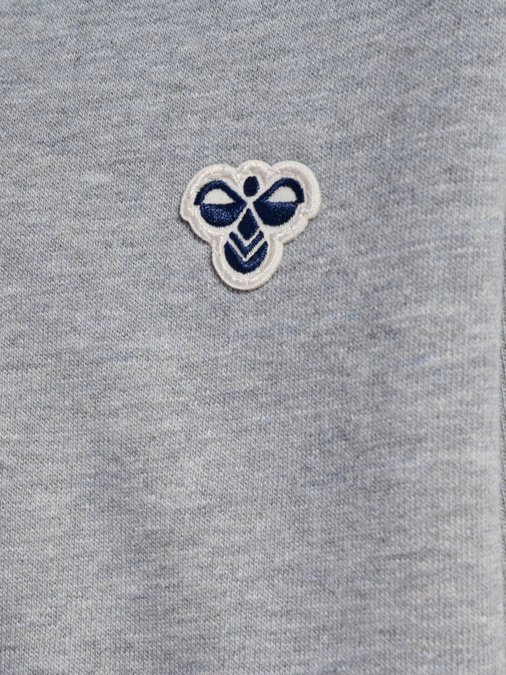Hummel JR Loose Hettegenser Bee – Grey Melange for barn - Brobrobrille