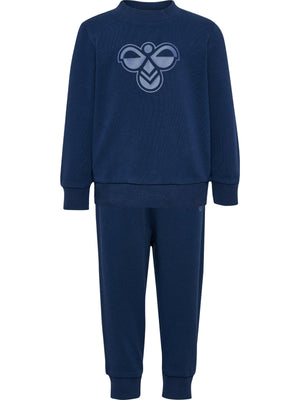 Hummel MINI Jersey Joggedress Bee – Dress Blues for barn - Brobrobrille