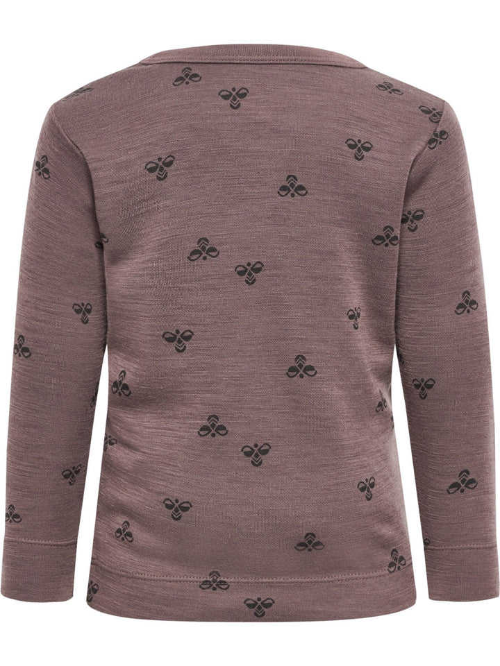 Hummel MINI Ull T - skjorte L/S – Twilight Mauve for barn - Brobrobrille