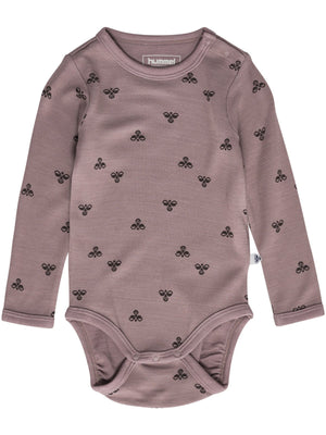 Hummel MINI Ullbody L/S – Twilight Mauve for barn - Brobrobrille