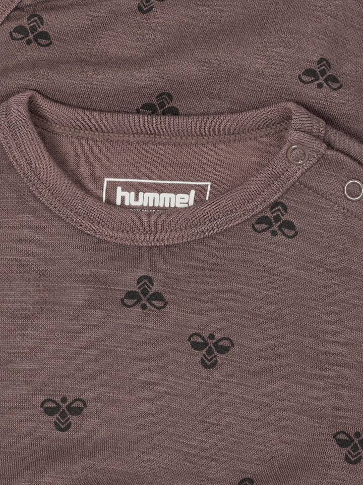 Hummel MINI Ullbody L/S – Twilight Mauve for barn - Brobrobrille