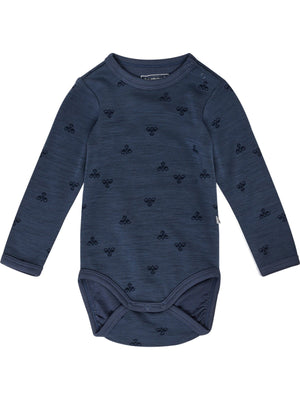 Hummel MINI Ullbody L/S – Vintage Indigo for barn - Brobrobrille