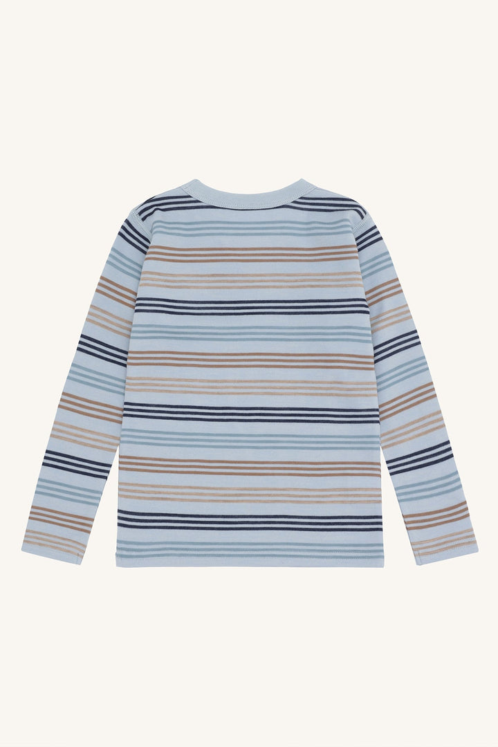 Hust and Claire Abba 3 Stripes – Genser i ull og bambus – Baby Blue for barn - Brobrobrille