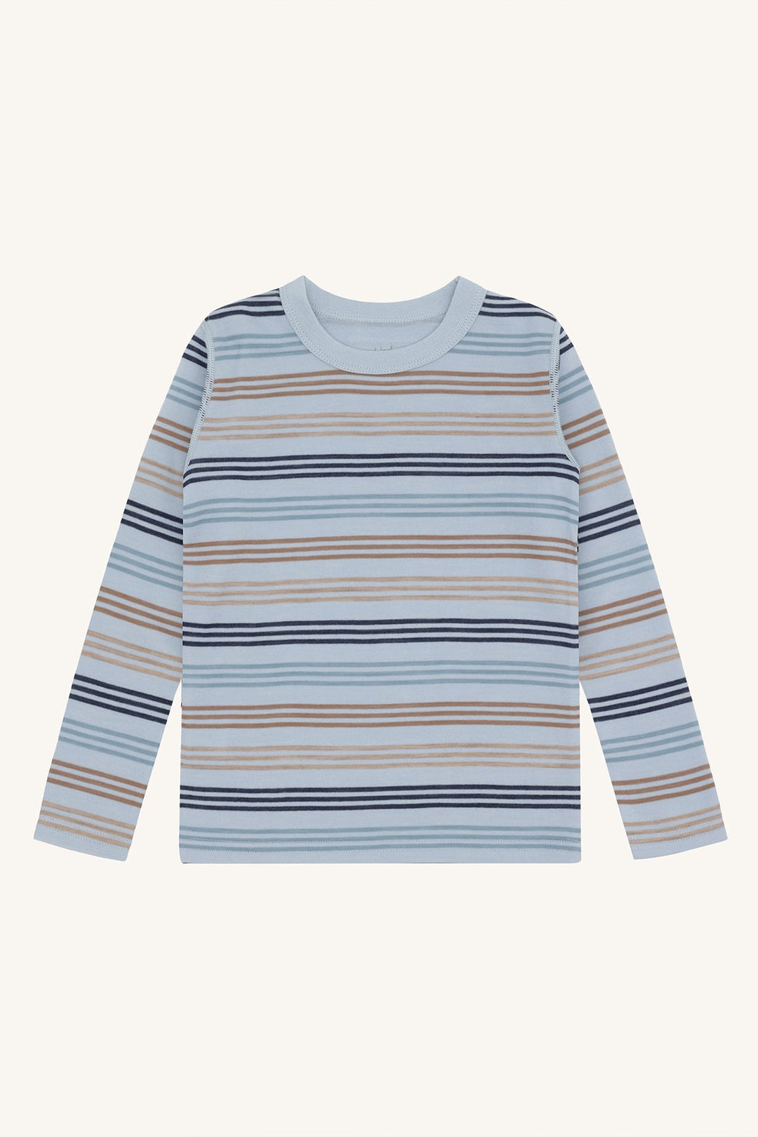 Hust and Claire Abba 3 Stripes – Genser i ull og bambus – Baby Blue for barn - Brobrobrille