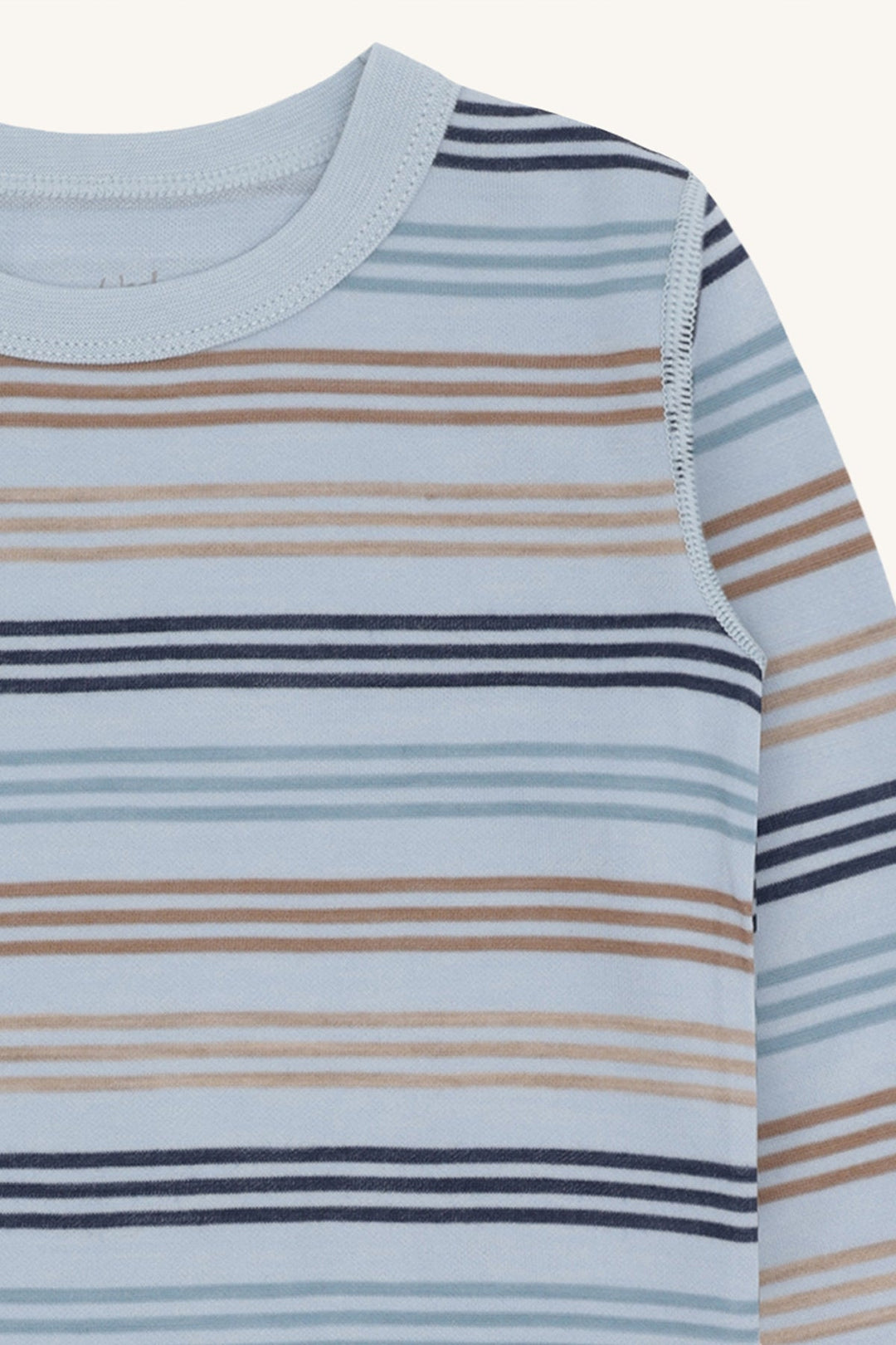 Hust and Claire Abba 3 Stripes – Genser i ull og bambus – Baby Blue for barn - Brobrobrille