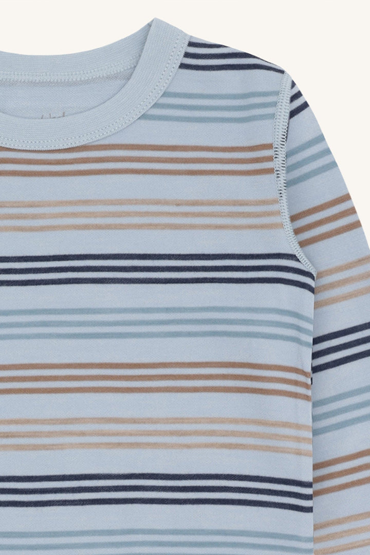 Hust and Claire Abba 3 Stripes – Genser i ull og bambus – Baby Blue for barn - Brobrobrille