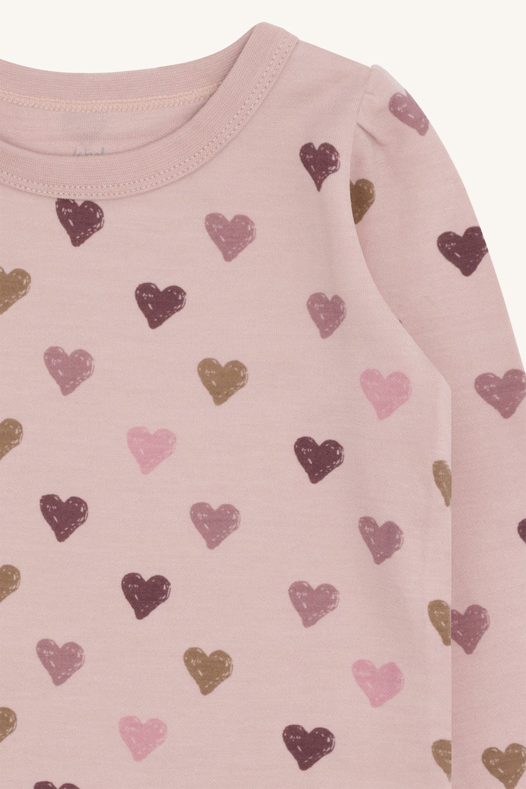 Hust and Claire Abba Hearts Puff – Genser i ull og bambus med hjerter – Adobe Rose for barn - Brobrobrille