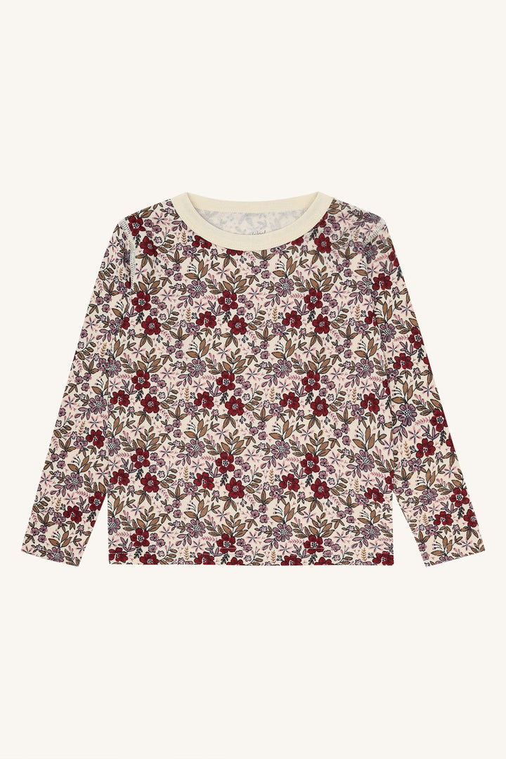 Hust and Claire Abba – Trøye i ull/bambus med blomsterprint – Off White for barn - Brobrobrille