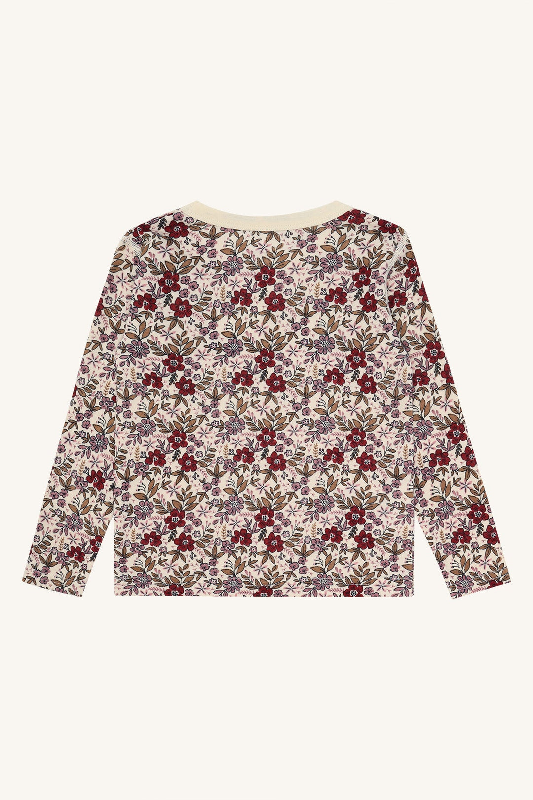Hust and Claire Abba – Trøye i ull/bambus med blomsterprint – Off White for barn - Brobrobrille