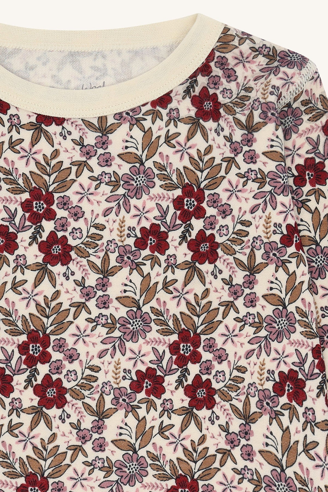 Hust and Claire Abba – Trøye i ull/bambus med blomsterprint – Off White for barn - Brobrobrille