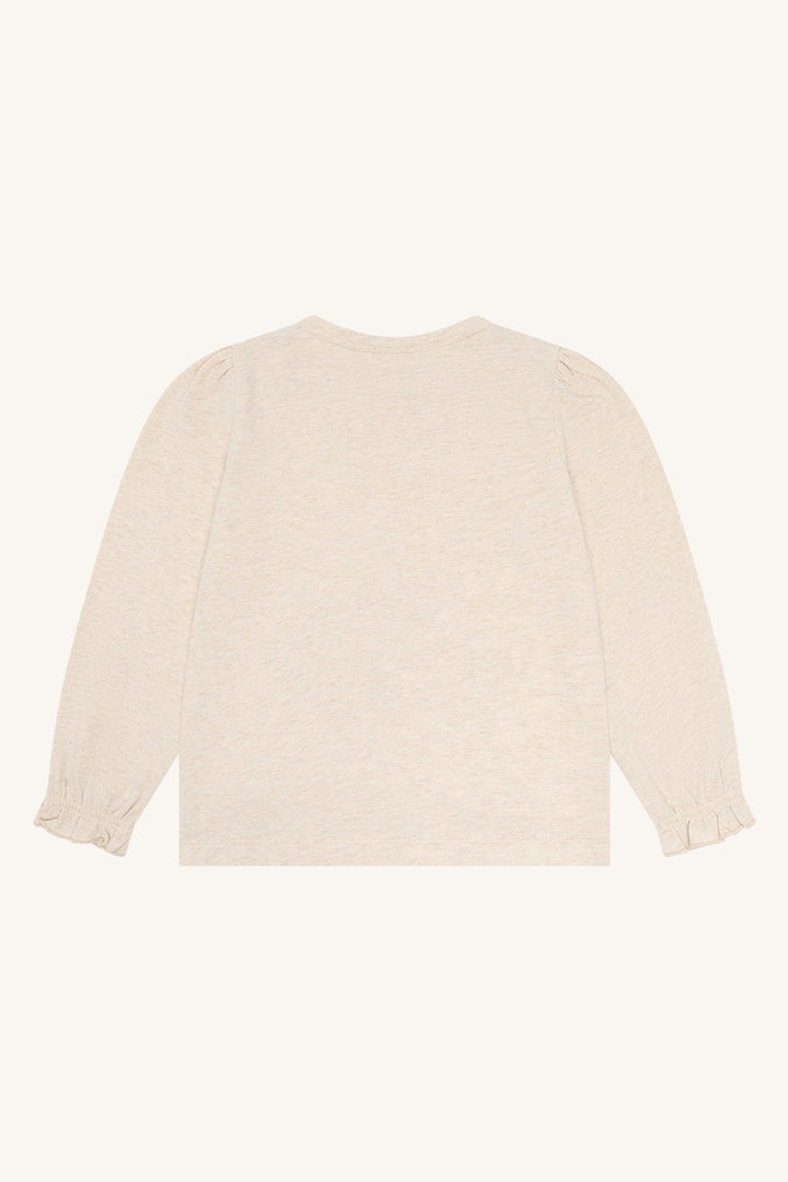 Hust and Claire Alma Langermet T - skjorte Unicorn - Wheat Melange for barn - Brobrobrille