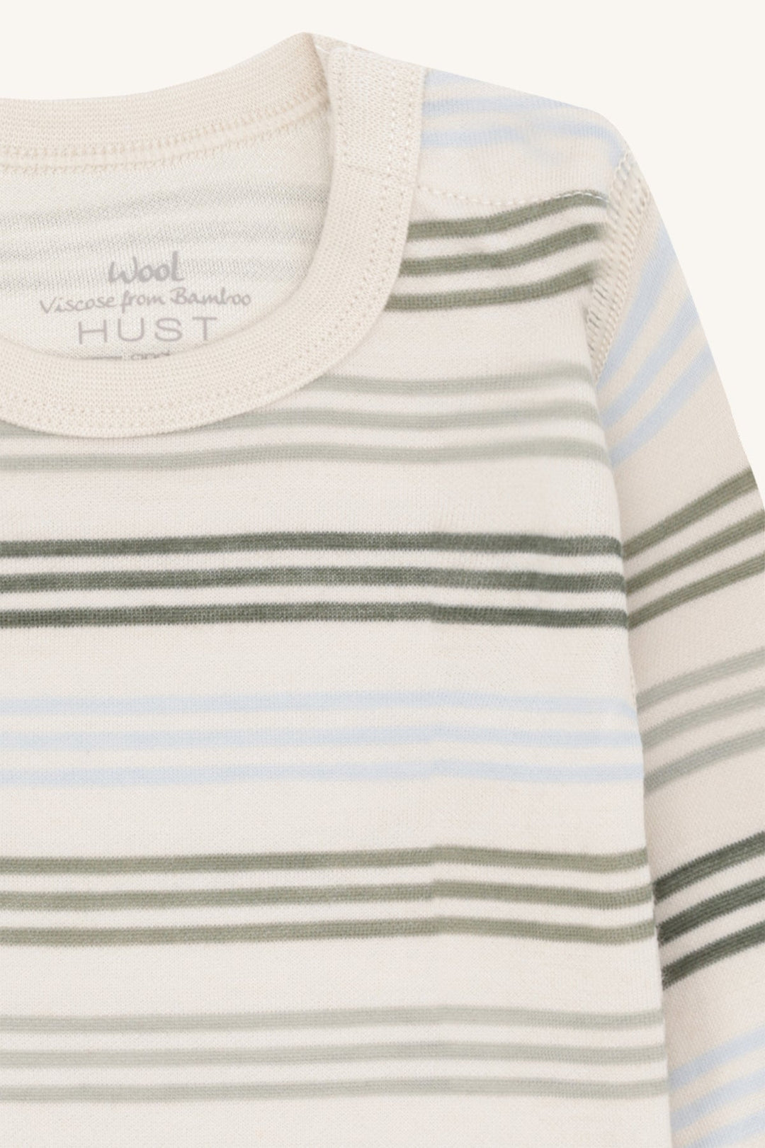 Hust and Claire Baloo 3 Stripes body i ull og bambus – French Oak for barn - Brobrobrille