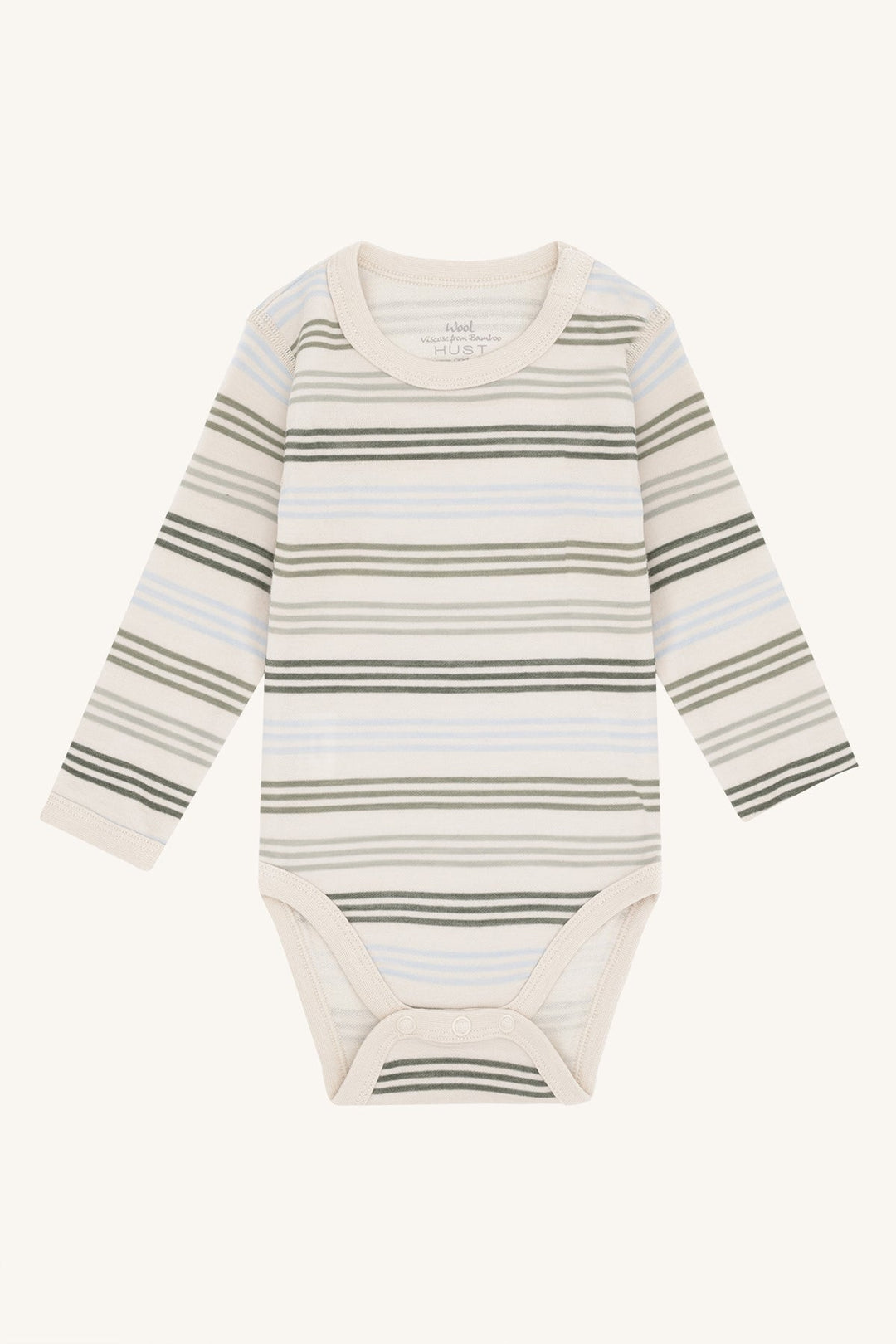 Hust and Claire Baloo 3 Stripes body i ull og bambus – French Oak for barn - Brobrobrille