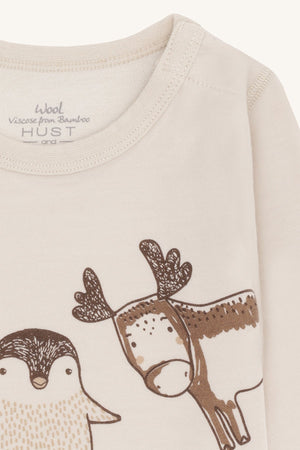 Hust and Claire Baloo Animals body i ull og bambus – French Oak for barn - Brobrobrille