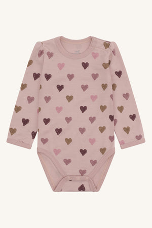 Hust and Claire Baloo body i ull med hjerter – Adobe Rose for barn - Brobrobrille