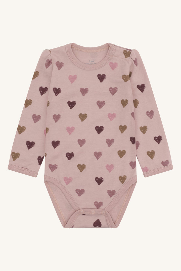 Hust and Claire Baloo body i ull med hjerter – Adobe Rose for barn - Brobrobrille