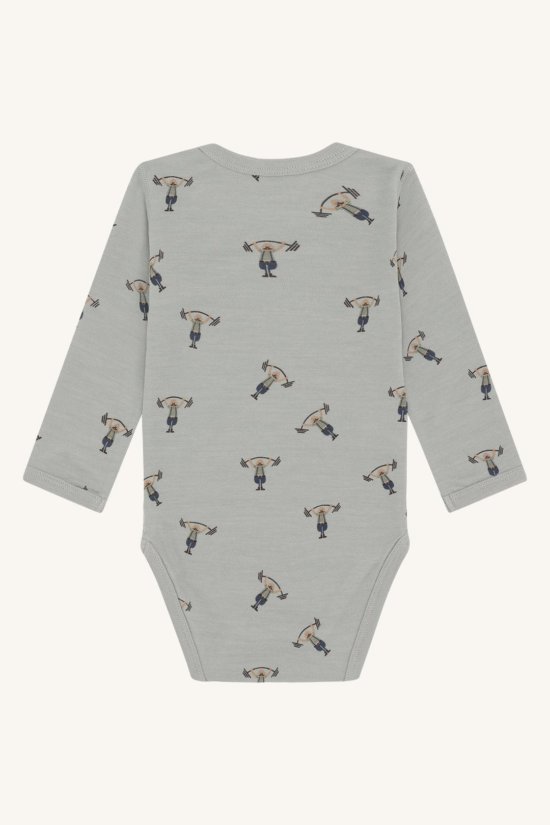 Hust and Claire Baloo body i ull med Strongman - print – Forest Fog for barn - Brobrobrille