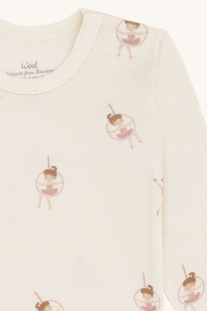 Hust and Claire Baloo body med linedance - trykk – Off White for barn - Brobrobrille