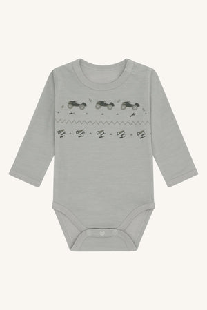 Hust and Claire Baloo Playing body i ull og bambus – Forest Fog for barn - Brobrobrille