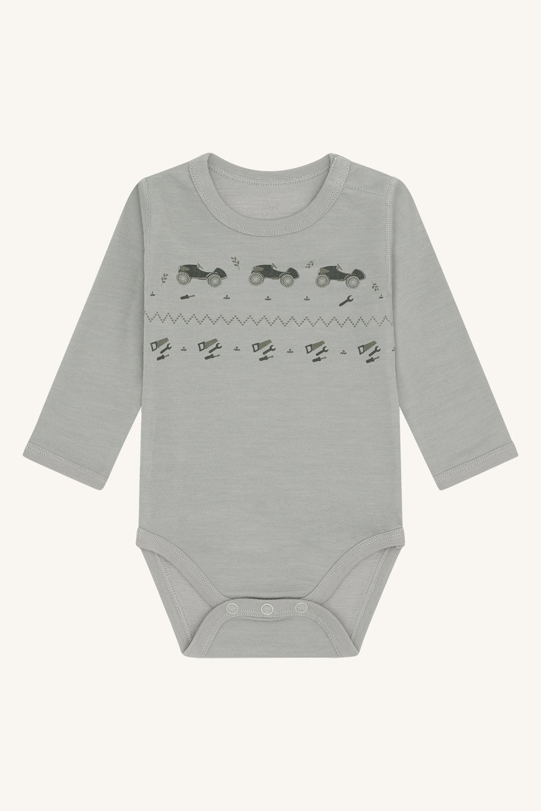 Hust and Claire Baloo Playing body i ull og bambus – Forest Fog for barn - Brobrobrille