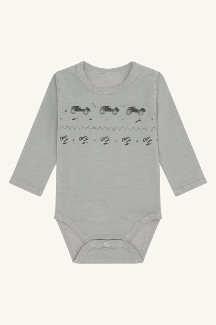 Hust and Claire Baloo Playing body i ull og bambus – Forest Fog for barn - Brobrobrille