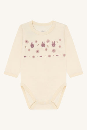 Hust and Claire Baloo Playing body i ull og bambus – Off White for barn - Brobrobrille