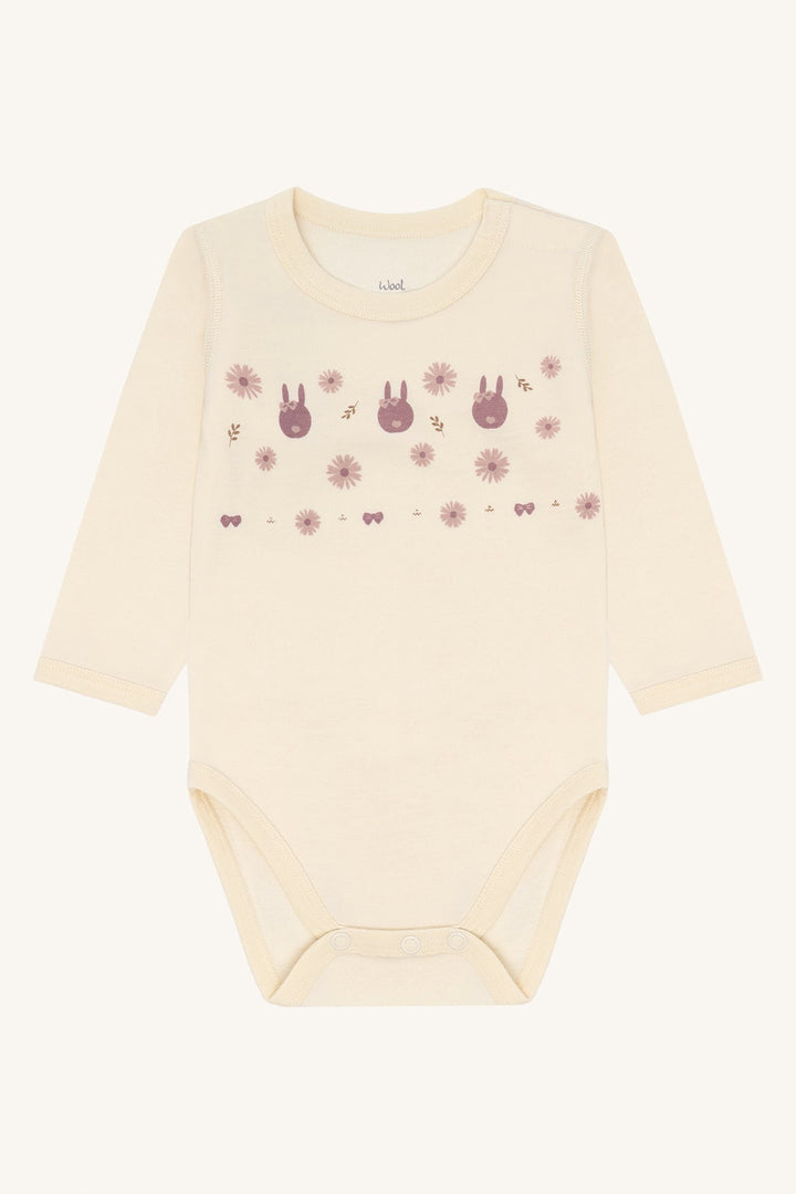 Hust and Claire Baloo Playing body i ull og bambus – Off White for barn - Brobrobrille