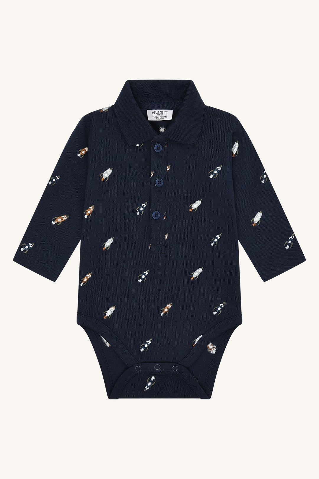 Hust and Claire Bendy Body med Rakettbroderi – More Navy for barn - Brobrobrille