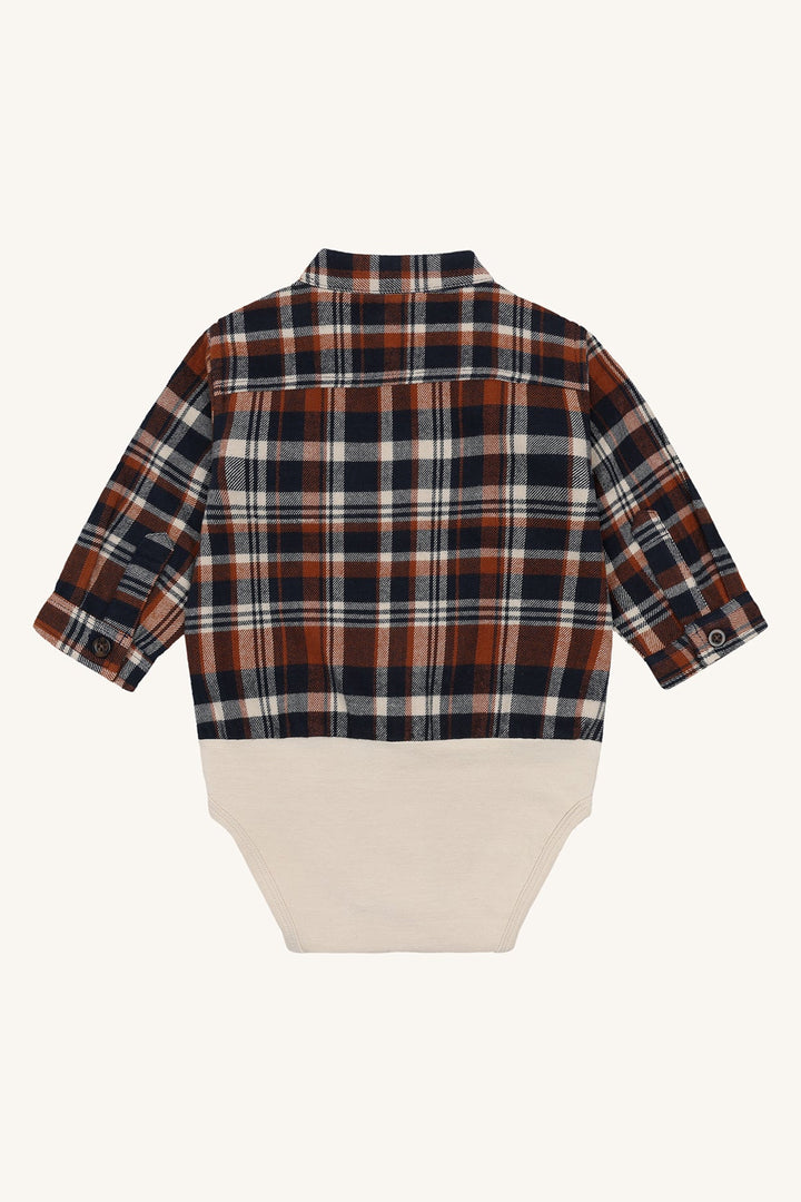 Hust and Claire Bertil Body Skjorte Urban Check - More Navy for barn - Brobrobrille