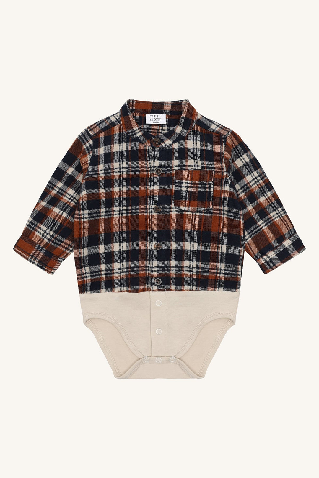 Hust and Claire Bertil Body Skjorte Urban Check - More Navy for barn - Brobrobrille