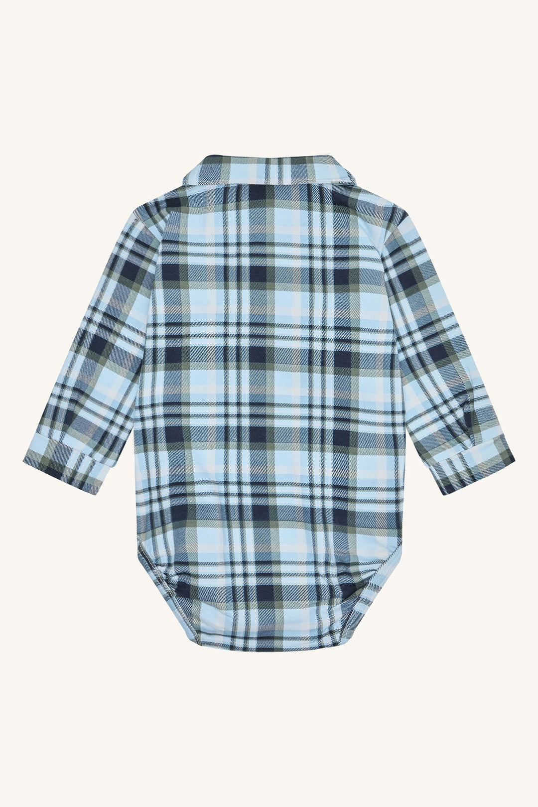 Hust and Claire Boye Fall Check – Bodyskjorte med rutemønster – Iron Blue for barn - Brobrobrille