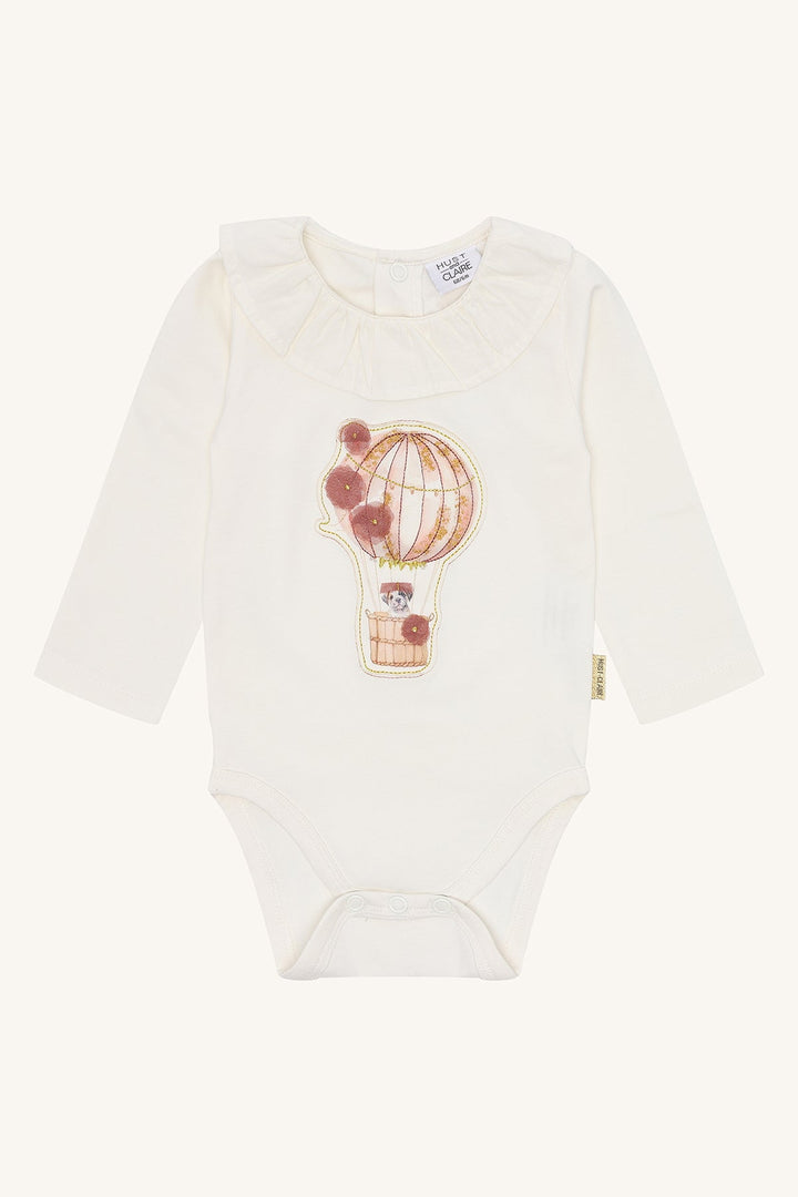 Hust and Claire Britt body med ballongmotiv og krage – Sugar for barn - Brobrobrille