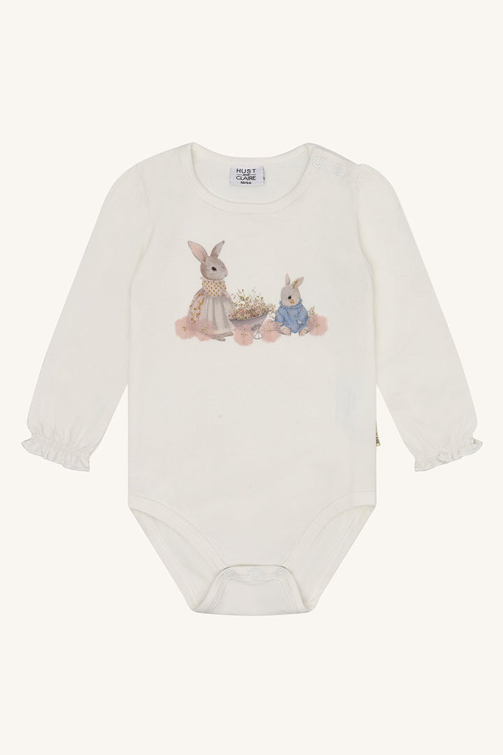 Hust and Claire Britt – Body med kaninmotiv og volangerm – Sugar for barn - Brobrobrille