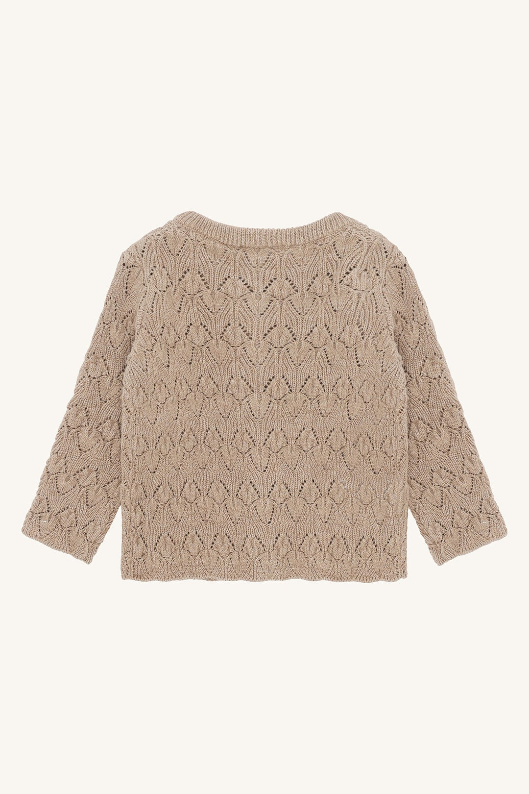 Hust and Claire Cilja Cardigan Pointelle - Biscuit for barn - Brobrobrille