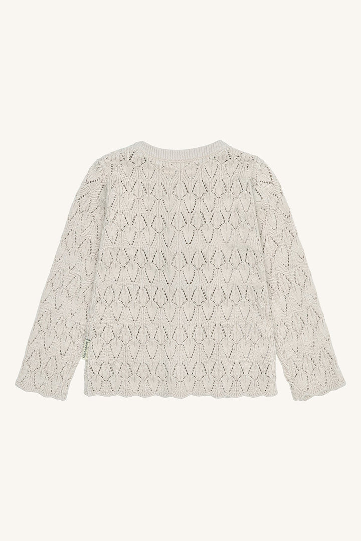 Hust and Claire Cilja strikket cardigan i pointellemønster – French Oak for barn - Brobrobrille