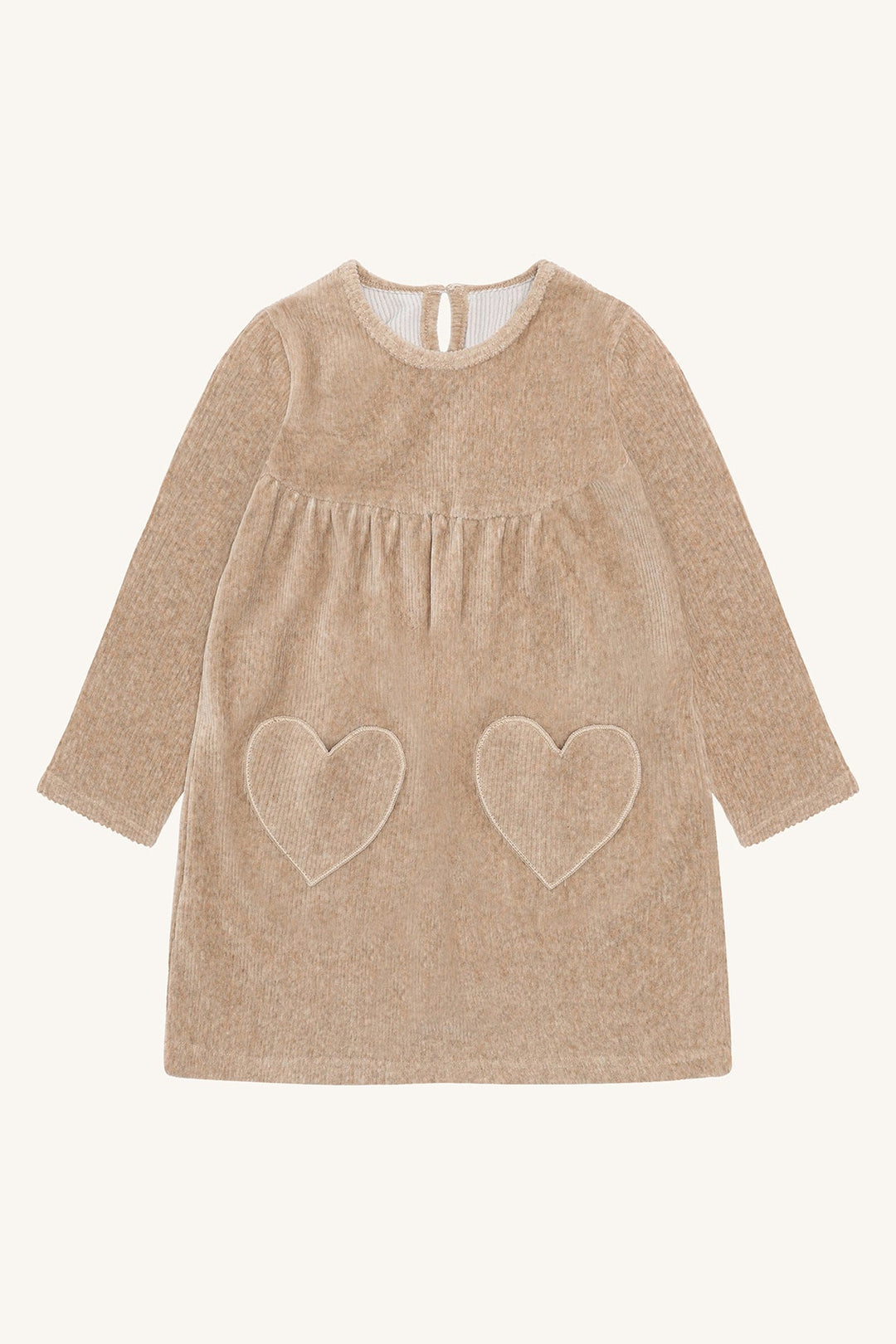 Hust and Claire Donna Kjole Ottoman Velour – Biscuit for barn - Brobrobrille