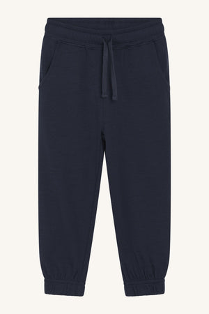Hust and Claire Galon Joggebukse i ull og bambus – More Navy for barn - Brobrobrille