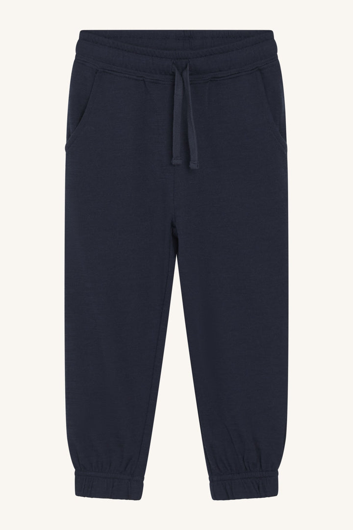 Hust and Claire Galon Joggebukse i ull og bambus – More Navy for barn - Brobrobrille
