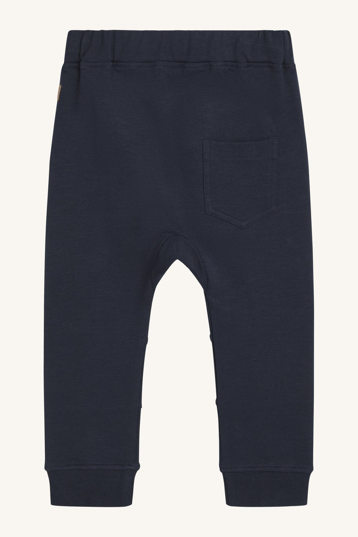 Hust and Claire Georg Solid joggebukse i bomull – Navy for barn - Brobrobrille