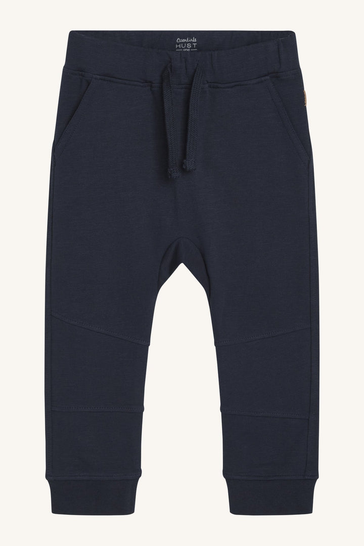 Hust and Claire Georg Solid joggebukse i bomull – Navy for barn - Brobrobrille