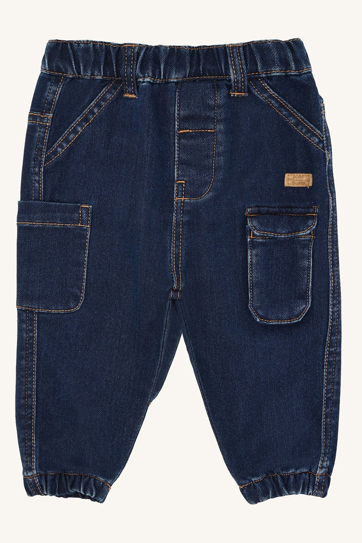 Hust and Claire Joe Sweat Denim Bukse - Blue Denim for barn - Brobrobrille