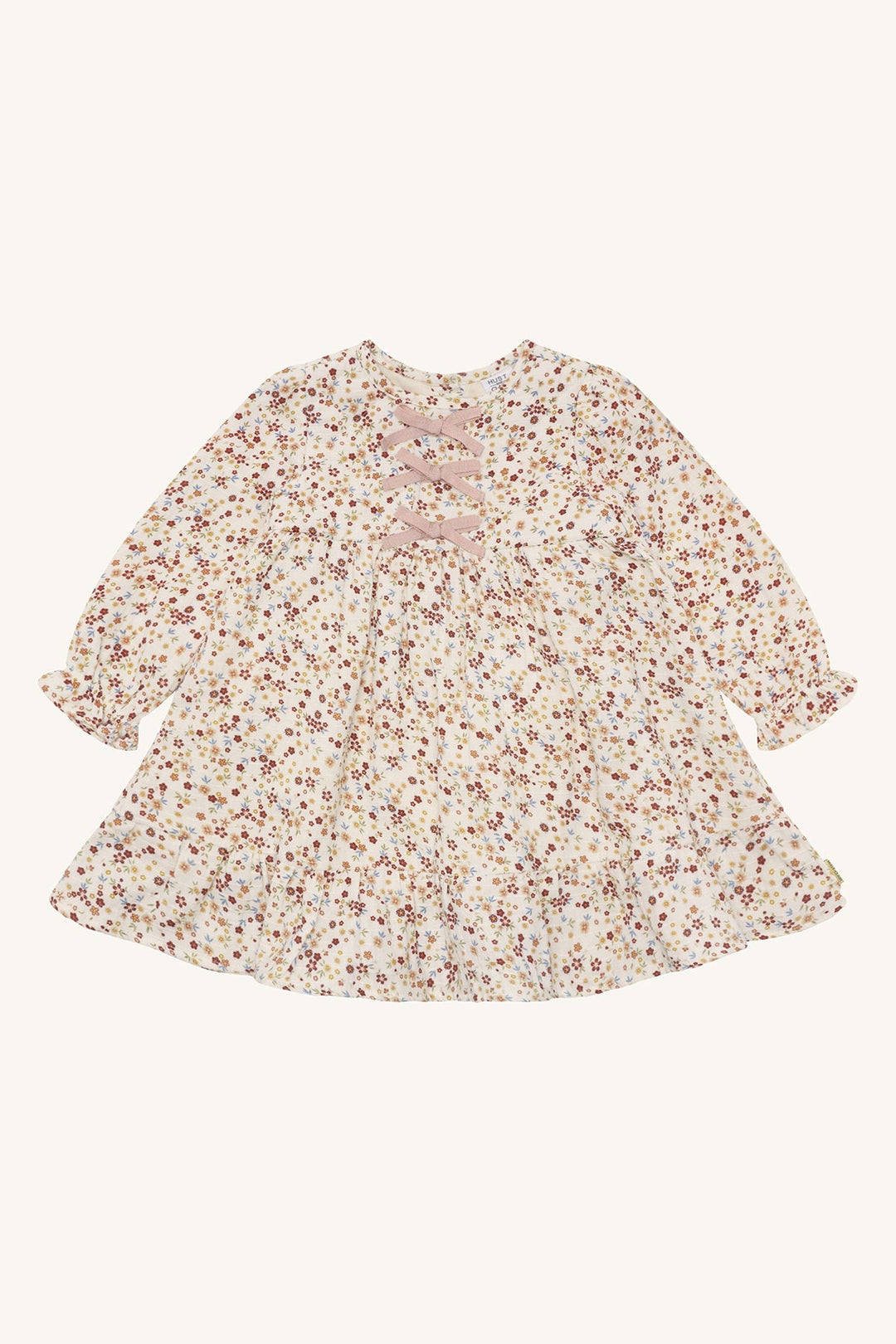 Hust and Claire Karoline AOP Kjole med småblomstret mønster – French Oak for barn - Brobrobrille