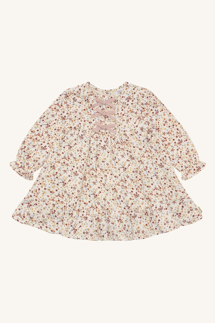 Hust and Claire Karoline AOP Kjole med småblomstret mønster – French Oak for barn - Brobrobrille