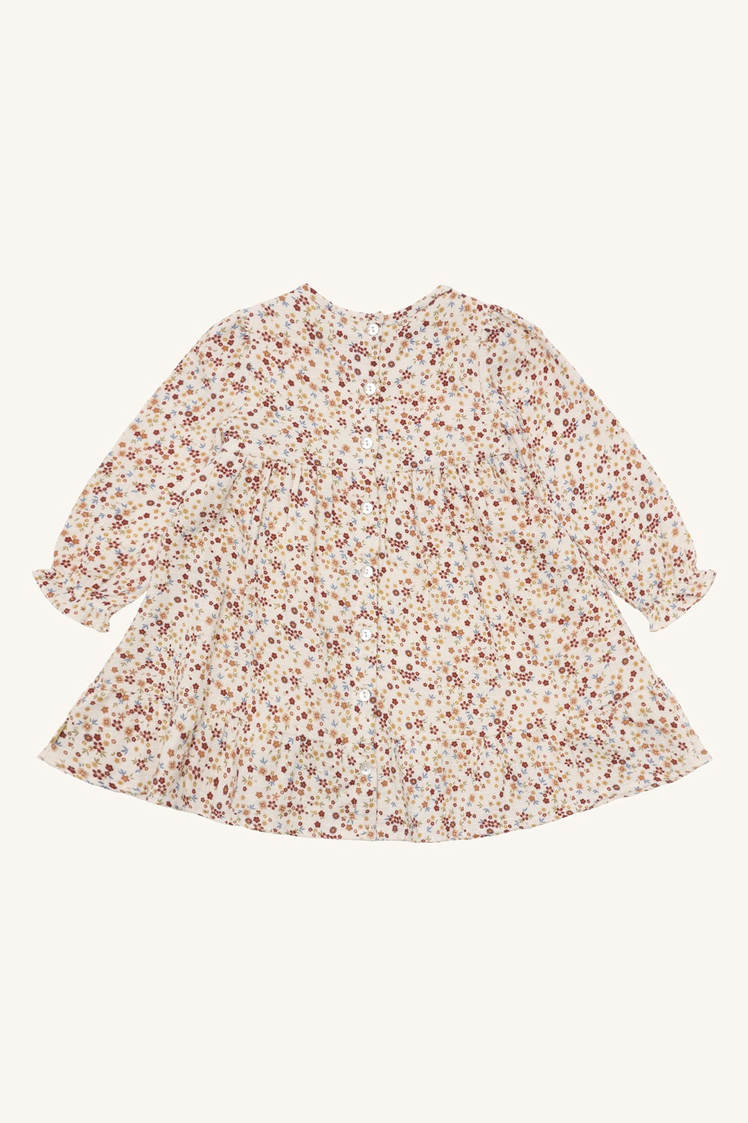 Hust and Claire Karoline AOP Kjole med småblomstret mønster – French Oak for barn - Brobrobrille