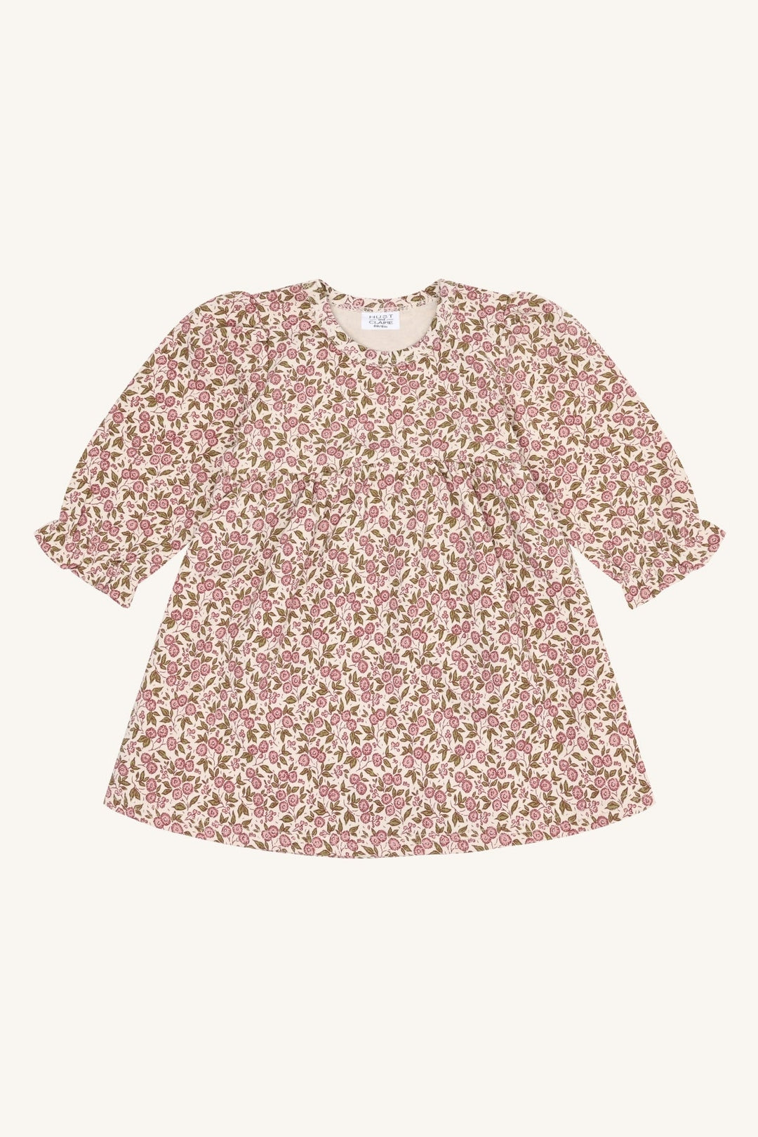 Hust and Claire Kis Flora kjole med blomsterprint – French Oak for barn - Brobrobrille